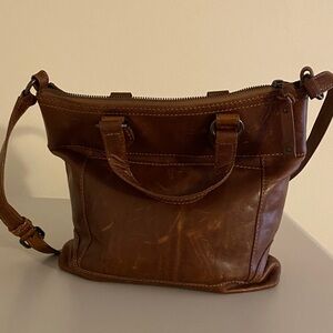 Frye Rich Brown Leather Shoulder Bag